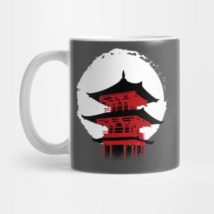 Japan temple moon Mug